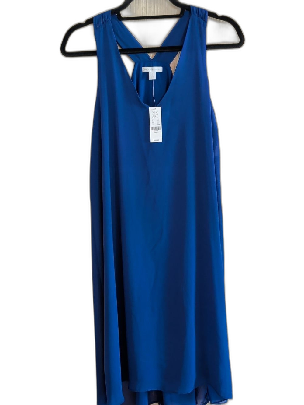 New York & Co. Royal Blue Sleeveless Shift Dress – Size S | V-Neck | Lined - Picture 1 of 9